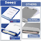 Sooez Clipboard with Storage, High Capacity Nursing Clipboards with Pen Holder, Clip Boards 8.5x11 with Storage, Low-Profile Clip, Lightweight Plastic Clipboard for Teachers, Lawers, Office Workers