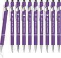 WYPAS Bulk Custom Pens - Personalized with Name, Engraved Text/Logo - Stylus Tip, Black Ink - Options for Corporate Gatherings, Events & Promotions (Purple)