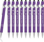 WYPAS Bulk Custom Pens - Personalized with Name, Engraved Text/Logo - Stylus Tip, Black Ink - Options for Corporate Gatherings, Events & Promotions (Purple)