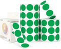 Green 1 Inch Round Color Coding Dot Labels, 10 Rolls 10000 Dot Stickers in Dispenser Box - Permanent Adhesion, Vibrant Colors, Highly Visible