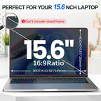 GUDTEKE 2Pack Magnetic 15.6 Inch Laptop Privacy Screen 16:9 Aspect Ratio, Removable Anti-Blue/Glare Protector Film, Anti Spy Desktop Security Private Filter 15.6in