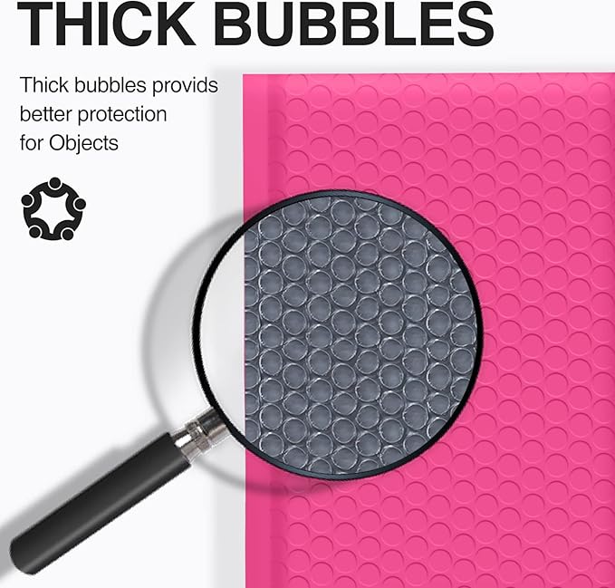 UCGOU Bubble Mailers 9.5x14.5 Inch Hot Pink 25 Pack Poly Padded Envelopes Large #4 Mailing Packages Opaque Packaging Postal Self Seal Adhesive Waterproof Boutique Shipping Bags for Clothes