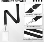 24-Pack Rainbow Breakaway Lanyards with Waterproof Badge Holders, Polyester Neck Straps for ID Cards, Events, Office, and Schools