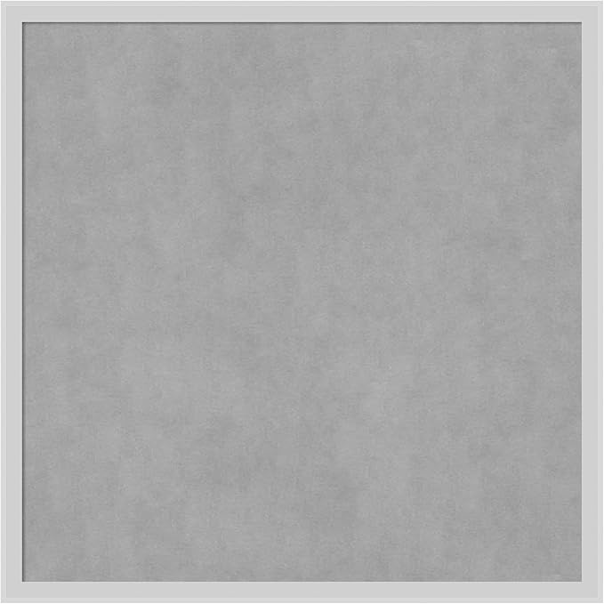 Amanti Art Silver Framed Magnetic Board 25x25 Medium Vision Board for use with Magnets, 100% Metal Sheet to Display Items as Office Decor or for Home Organization in mudroom, Kitchen or Kids Room