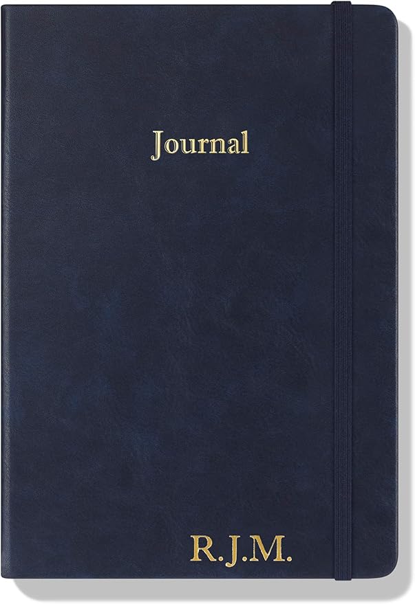 Wykeham's Executive 2026 Undated Daily Journal Planner – Customization Available (Personalized Royal Blue, 8.5"×5.5" - Undated)