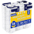 RAZCC Clear Packing Tape, 36 Rolls Heavy Duty Packaging Tape with Dispensers for Packing Shipping Moving and Sealing, Thicker Packing Tape-2" x 65 Yards Per Roll, 2340 Total Yards