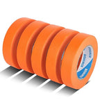 KIWIHUB Orange Painters Tape,1 inch x 60 Yards x 5 Rolls (300 Yards Total) - Medium Adhesive Masking Tape for Painting,Labeling,DIY Crafting,Decoration and School Projects