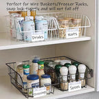ChanQnTon Plastic Shelf Labels, 60pcs Label Holders with 120pcs Snap Lock Hanging Loops and 60pcs Matched Paper Inserts for Wire Basket,Price Tags,Shelf Tags for Wire Shelving 3.15x1.57inch