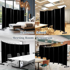 Room Divider Folding Privacy Screens with Lockable Wheels, 132'' Partition Room Dividers Freestanding Room Divider Fabric Panel for Room Separation, Wall Divider for Home Office Bedroom Dorm Decor