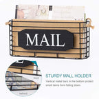 SRIWATANA Mail Key Holder for Wall, Mail Organizer Wall Mount, Small Size, Black