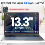 GUDTEKE 2Pack Magnetic 13.3 Inch Laptop Privacy Screen 16:9 Aspect Ratio, Removable Anti-Blue/Glare Protector Film, Anti Spy Desktop Security Private Filter 13.3in