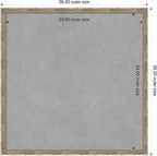 Amanti Art Silver Framed Magnetic Board 26x26 Medium Vision Board for use with Magnets, 100% Metal Sheet to Display Items as Office Decor or for Home Organization in mudroom, Kitchen or Kids Room