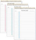 To Do List Notepad 3 Pack, Undated Daily Planner Notepad With To Do List Notebook Checklist Planner Spiral Waterproof Notepad for Office Supplies, School Planner, 52 Sheets/Pack, 5.5"*8.3" A5 Size