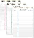 To Do List Notepad 3 Pack, Undated Daily Planner Notepad With To Do List Notebook Checklist Planner Spiral Waterproof Notepad for Office Supplies, School Planner, 52 Sheets/Pack, 5.5"*8.3" A5 Size