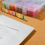 VAPKER Push Pins 720Pcs Solid Color Thumb Tacks Map Pins Tacks Plastic Head with Steel Point for Bulletin Board 12 Assorted Colors Office Supplies