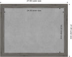 Amanti Art Grey Framed Magnetic Board 21x27 Medium Vision Board for use with Magnets, 100% Metal Sheet to Display Items as Office Decor or for Home Organization in mudroom, Kitchen or Kids Room