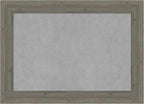 Amanti Art Grey Framed Magnetic Board 21x29 Medium Vision Board for use with Magnets, 100% Metal Sheet to Display Items as Office Decor or for Home Organization in mudroom, Kitchen or Kids Room