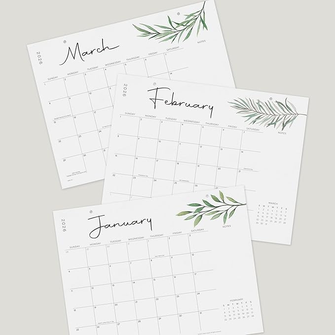 Cabbrix Desk Calendar 2026 with Desktop Mat, Simple Desk Pad Calendar 15 x 12 Inch Covering January 2026 to December 2026, Desk Blotter Calendar for Home School and Office