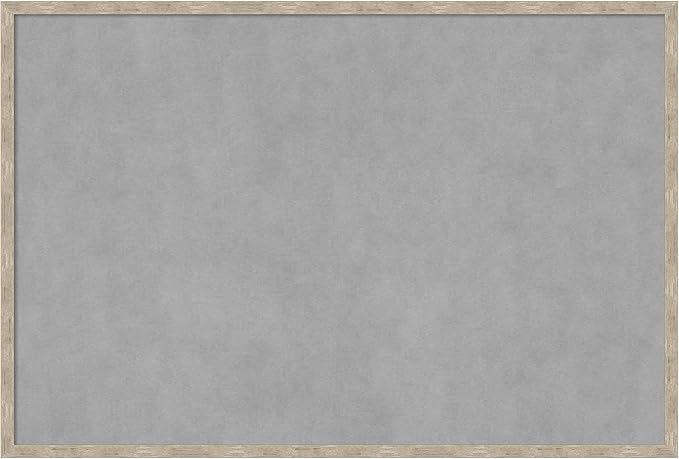 Amanti Art Silver Framed Magnetic Board 25x37 Large Vision Board for use with Magnets, 100% Metal Sheet to Display Items as Office Decor or for Home Organization in mudroom, Kitchen or Kids Room