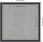 Amanti Art Black Framed Magnetic Board 23x23 Medium Vision Board for use with Magnets, 100% Metal Sheet to Display Items as Office Decor or for Home Organization in mudroom, Kitchen or Kids Room