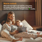 VAVOFO Rechargeable Book Light for Reading in Bed Kids, 7 LED Reading Light with 9-Level Warm Cool White Daylight, Eye Care Lamp with Power Indicator for Bookworms (Champagne Gold)