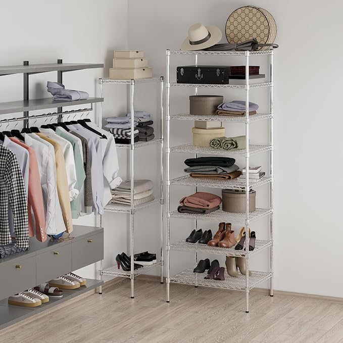 Regal Altair 24" Deep x 30" Wide x 86" Height Wire Shelving Kit | 8-Tier | NSF Commercial Storage Rack Unit