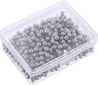 WILLBOND 500 Pack Map Push Pins Map Tacks Small Round Head Push Pins Thumb Tacks for Travel Picture Photo Bulletin Board Wall DIY Craft School Office Home(Silver,1/8 Inch)