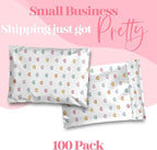 Pretty Package Store 10x13 Designer Poly Mailer 100 Pack Heavy Duty Waterproof Self Seal Shipping Bags for Small Business Large Mailing Envelopes Bulk Tear Resistant Packaging Preppy Hearts