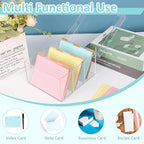 4x6 Index Card Holder Acrylic Index Card Organizer Clear Index Card Box Flash Card Holder with 5 Index Card Dividers Recipe Cards Holder Notecard Storage Box 150 Ruled Cards Stickers For Office Desk