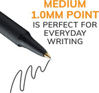 BIC Soft Feel Black Retractable Ballpoint Pens, Medium Point (1.0mm), 36-Count Pack, Black Pens With Soft-Touch Comfort Grip