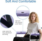 SPRING SEAON Wheelchair Armrest Covers 2 Pack Soft Memory Foam Wheelchair armrest Pads Wicking Washable for Office Transport Chair (Deep Purple)