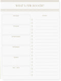 Graphique Large Magnetic Notepad, Gold Stripes–150 Sheets, 6” x 8”–Front Says,“What’s For Dinner”, Sticks to Any Magnetic Surface, Perfect for Shopping Lists, Makes a Great Gift (MLN002)