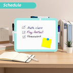 VUSIGN Small White Board Dry Erase, 8.5'' x 11'' Magnetic Dry Erase Board, Mini Whiteboard with Markers for Students, Fridge, Wall, Locker, Green