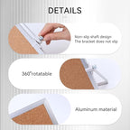 kdafio 9.8"×9.8" Cork Board Bulletin Board, Double Sided Pin Board with Silver Aluminum Border, Desktop Small Cork Board with Stand Suitable for Home, Office, Desk Message Board or Picture Board