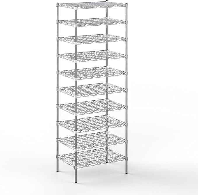 Regal Altair 21" Deep x 30" Wide x 86" Height Wire Shelving Kit | 10-Tier | NSF Commercial Storage Rack Unit
