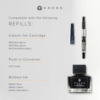 Cross ATX Refillable Fountain Presented in a Luxury Gift Box - Medium Point, Black Ink, Pure Chrome