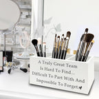 XPH Team Office Pen Pencil Holder Organizer for Desk, Team Appreciation Gifts for Employees, Gifts for Coworkers Women Men Wooden Box Sign for Home Office Desk Tabletop Decorations