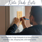 Utron 6 Pack Vintage Magnetic Notepads for Refrigerator, 50 pages/book Grocery List Magnet Pad for Fridge, Design Magnetic Grocery List Pad for Fridge, Grocery List Notepad, To-Do List