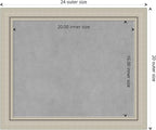 Amanti Art Silver Framed Magnetic Board 20x24 Small Vision Board for use with Magnets, 100% Metal Sheet to Display Items as Office Decor or for Home Organization in mudroom, Kitchen or Kids Room