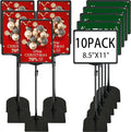 ONCEMORE Sign Holder, 8.5 x 11 Inch Sign Stand with Adjustable Height Snap Open, Reusable Sign Stands for Display Advertising Business Signage, Vertical and Horizontal Two View Modes (Black, 10 Pack)