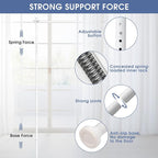 AKTOP Room Divider, No Drilling Curtain Tension Rods Wall Divider for Room Separation, 4-10ft(H) 30-147"(W) Adjustable, Heavy Duty Floor to Ceiling Space Separator Privacy Dividers for Rooms, White