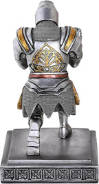 NCQIXIAO Templar Vanguard Soldier Pen Holder Pencil Stand Desk Organizers and Accessories as Gift for Medieval Warrior Enthusiast (Silver)