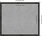 Amanti Art Black Framed Magnetic Board 43x51 Oversize Vision Board for use with Magnets, 100% Metal Sheet to Display Items as Office Decor or for Home Organization in mudroom, Kitchen or Kids Room