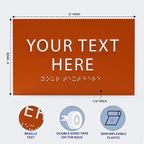 ADA CENTRAL SIGNS - 6" X4" Personalized Custom Sign- Tactile Graphics Grade 2 Braille Text | ADA Compliant Wall Mount Plastic Signs For Schools, Offices, Businesses, Apartments & Restaurants