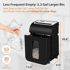 VidaTeco Paper Shredder for Home Office14-Sheet 60-Mins Micro Cut Shredder with US Patented Blade,Shred Card/CD/Clip/Staple,for Home Use Heavy Duty,AUTO Jam Proof,5.3-Gallon Pullout Bin(ETL)