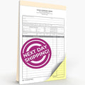 Custom 5.5" x 8.5" Carbonless NCR Books in 2-Part Duplicate Invoices, Receipts, Work Orders, Sales Orders, Purchase Orders, Estimates, Quote Forms with Your Company/Business Name (100 Sets)