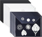 20PCS/Set 10 PCS 0.5mm Thickness Magnetic Sheets and 10PCS 7x5inch Clear Plastic Storage Bags for Dies and Stamp Sets Collections Reusable Sturdy PVC Clear Storage Pockets and Cuttable Magnetic Sheets