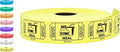 Tacticai 1000 Raffle Tickets, Meal, Yellow (1 of 8 Colors), Single Roll, Ticket for Events, Food, Class Reward, Fundraiser & Prizes