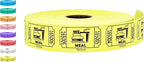 Tacticai 1000 Raffle Tickets, Meal, Yellow (1 of 8 Colors), Single Roll, Ticket for Events, Food, Class Reward, Fundraiser & Prizes