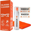 WHOOSH! Screen Shine Go 1 fl oz Glasses Cleaning Kit with Microsuede Cloth & Wet Wipes – Best for Eyeglasses, Sunglasses & Goggles - Safe Streak-Free Cleaning - Compact, Travel Sized Eyeglass Cleaner